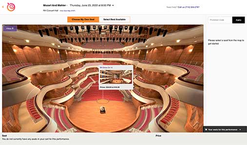 Performing Arts SeatMe Example