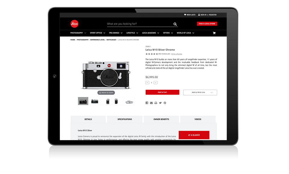 leica camera product page